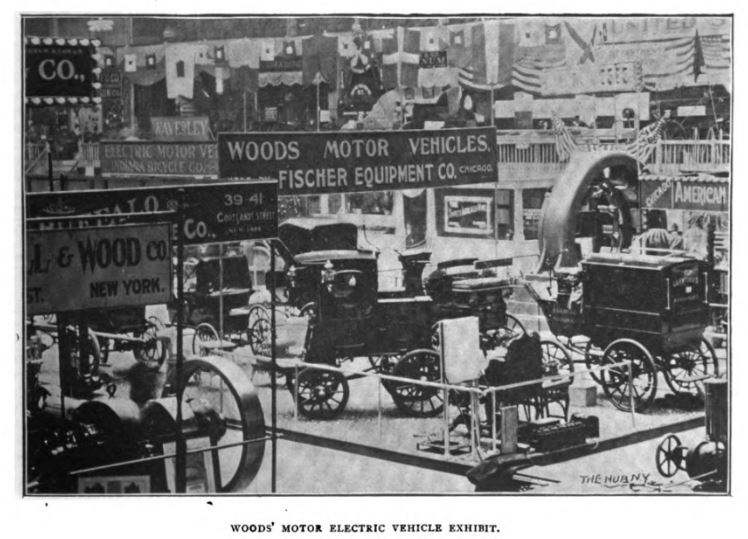 File:Woods' Motor Electric Vehicle Exhibit from the May 1899 Electric Show at Madison Square Gardens.jpg